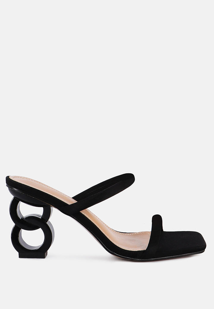 Downtown Double Strap Fantasy Heel Sandals-6
