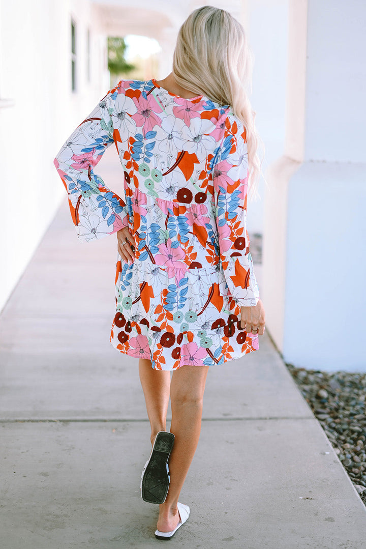 Kensley Floral Tiered Mini Dress-1