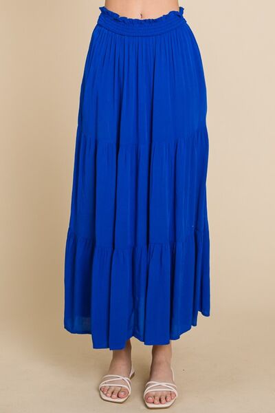 Culture Code Full Size Frill Ruched Midi Skirt-0