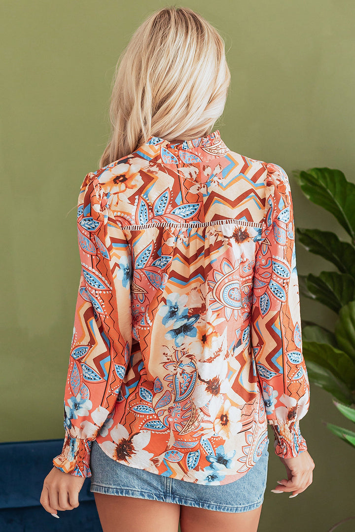 Leighton Floral Buttoned Loose Shirt-1