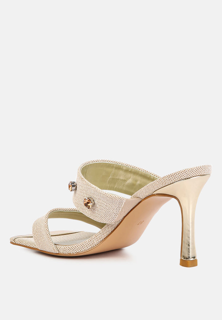 Edm Queen Diamante Embellished Glitter Sandals-2