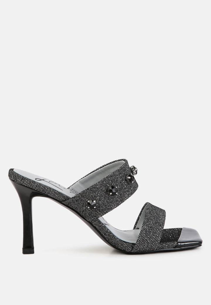 Edm Queen Diamante Embellished Glitter Sandals-6
