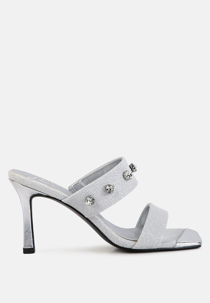Edm Queen Diamante Embellished Glitter Sandals-5
