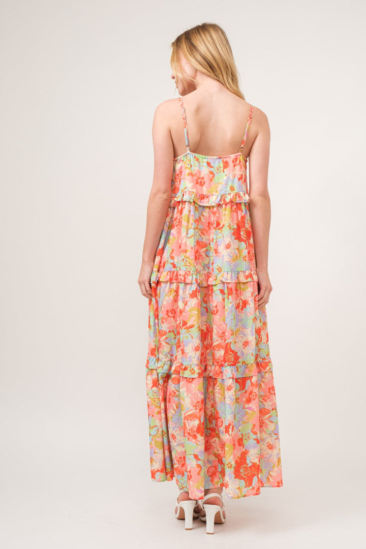 And The Why Floral Ruffled Tiered Maxi Cami Dress-1