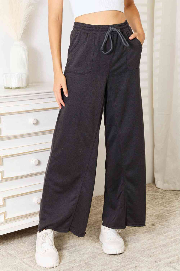 Basic Bae Wide Leg Pocketed Pants-0