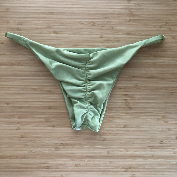 Olive Green Tanga Bikini Bottom-0