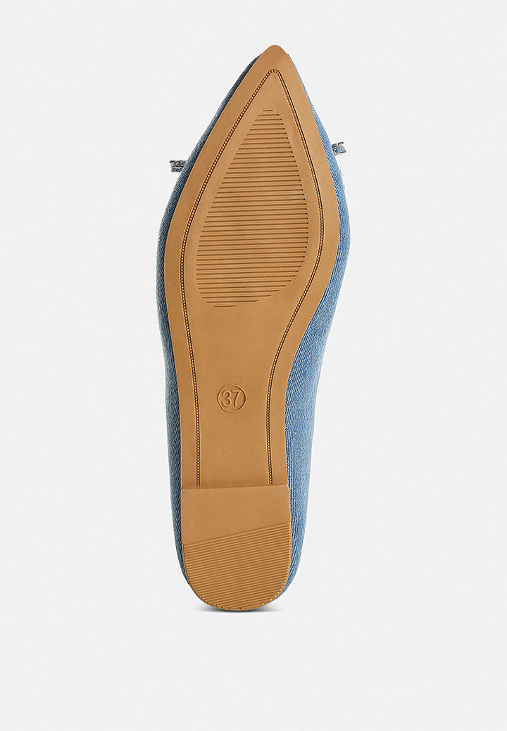 Ellerby Embellished Bow Detail Ballet Flats-4
