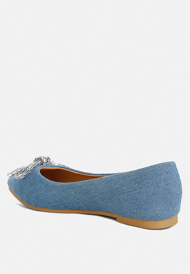 Ellerby Embellished Bow Detail Ballet Flats-2