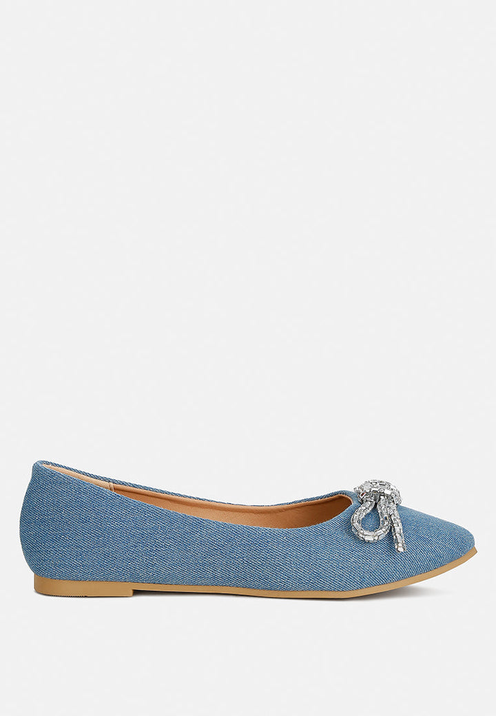 Ellerby Embellished Bow Detail Ballet Flats-0