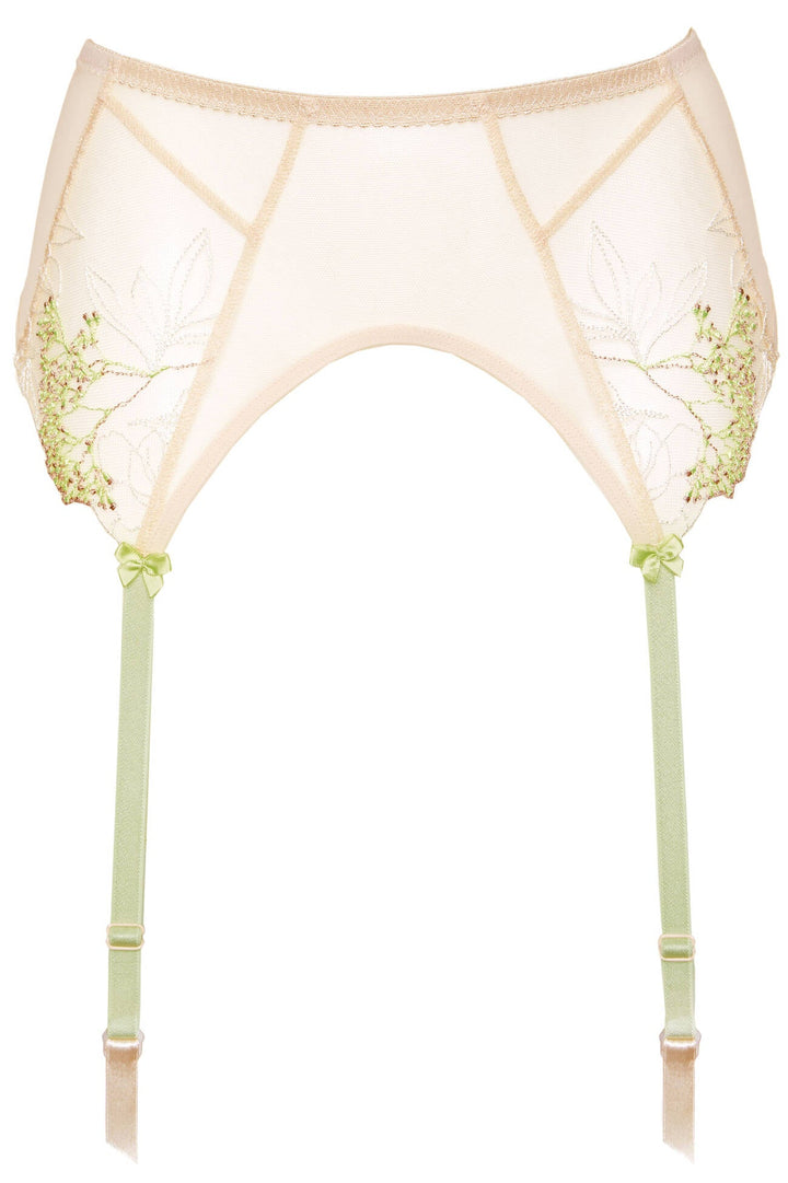 Sheer Mesh Embroidered Garter Belt Gorteks Soleil-3