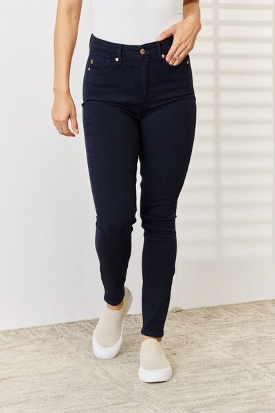Judy Blue Full Size Garment Dyed Tummy Control Skinny Jeans-1