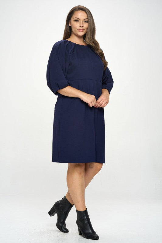 Balloon Sleeve Dress-2