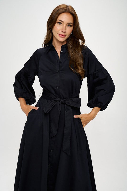 Maxi Shirt Dress-0