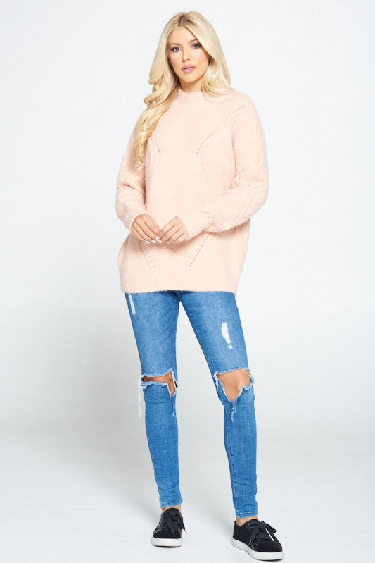 Textured Roundneck Knit Sweater-3