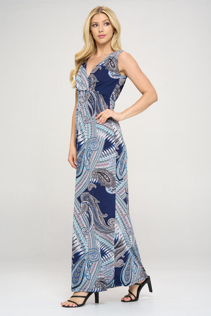 Maxi Paisley Print Maxi Dress-3