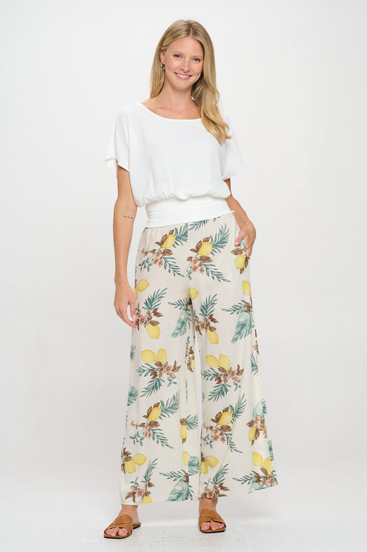 Solid Flowy Short Sleeve Top with Smock Bottom-4
