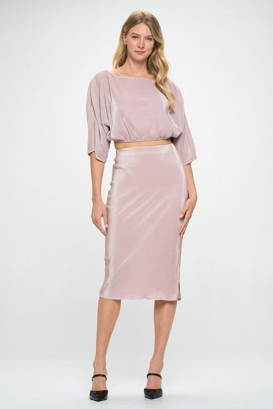 Vibrant Plisse Scoop Neck Crop Top-4