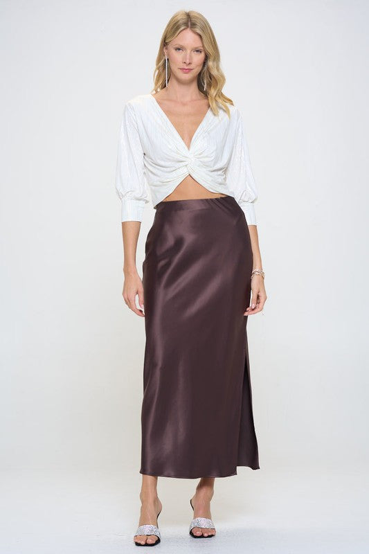Twist Front Top with Gold Foil Detail-4