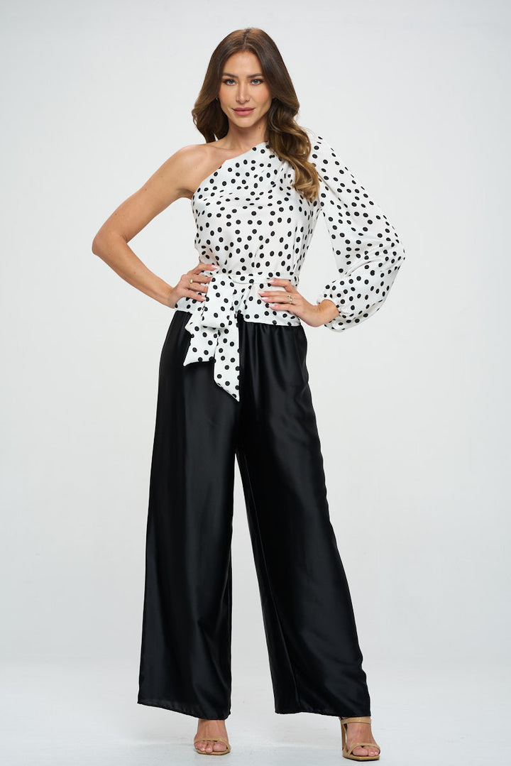 Stretch Satin Pants w/ Elastic Waist-4