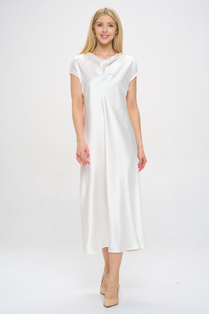 Solid Satin Cowl Neck Maxi Dress-1