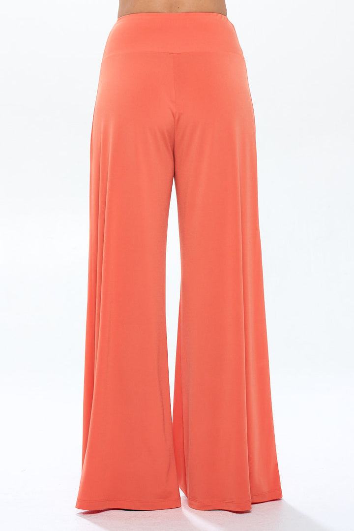 Solid Made in USA Solid Wide Leg Pants with Thick Waistband-3