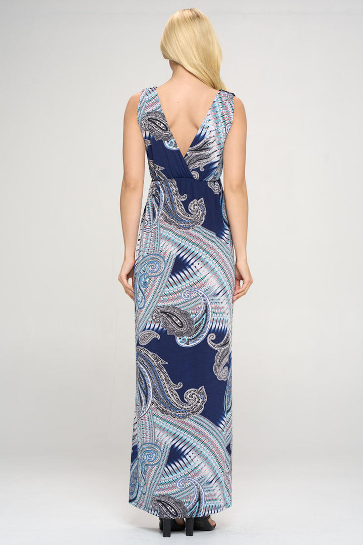 Maxi Paisley Print Maxi Dress-4