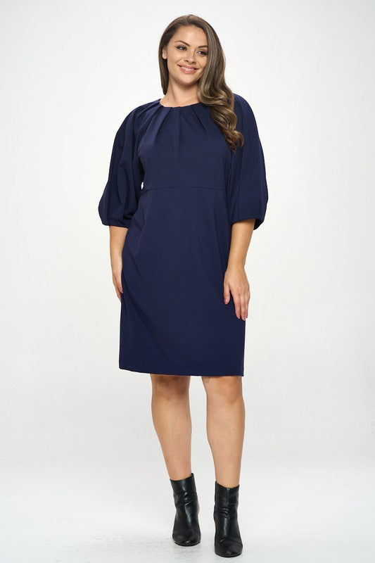 Balloon Sleeve Dress-3