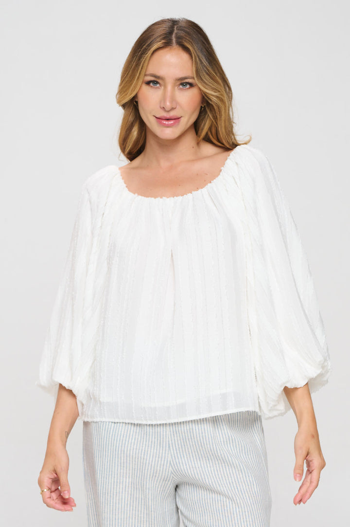 Versatile Sheer Heavy Boat Neck Top-0
