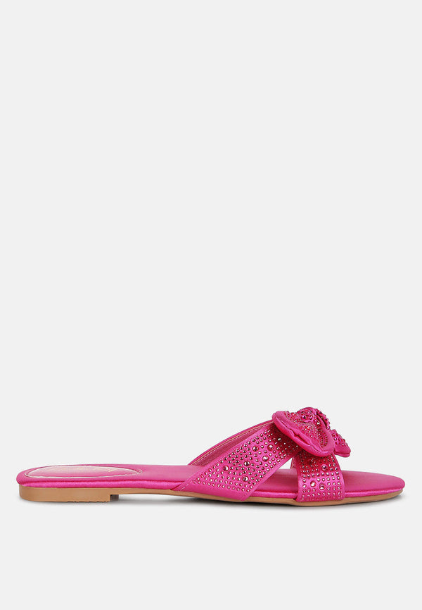 Fleurette Bow Flat Sandals-5