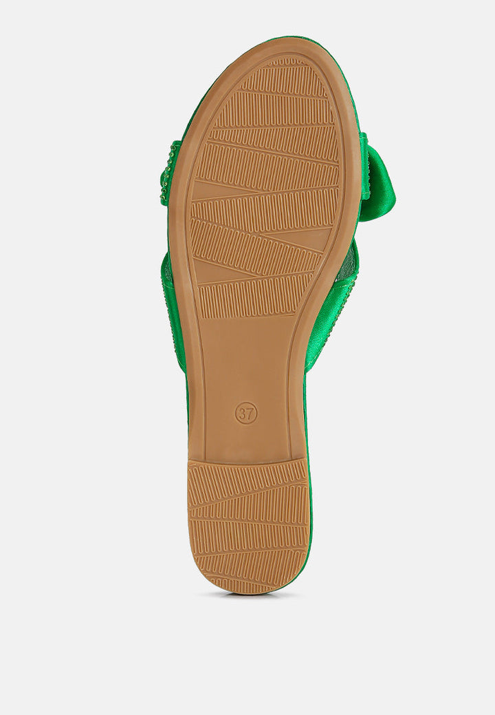 Fleurette Bow Flat Sandals-4