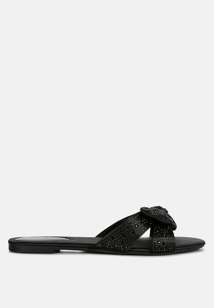 Fleurette Bow Flat Sandals-6