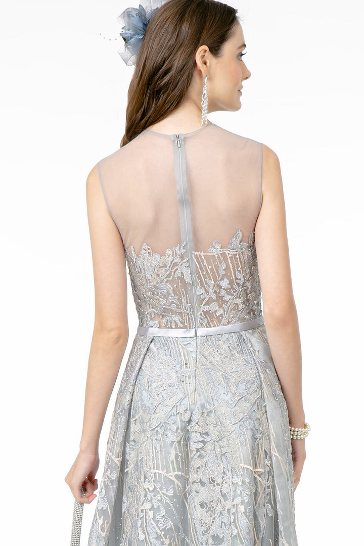 Lace Embellished A-Line Long Prom Dress GLGL2835-3