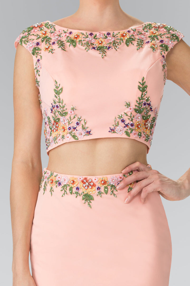 wo-Piece Embroidered Pencil Skirt Dress-1