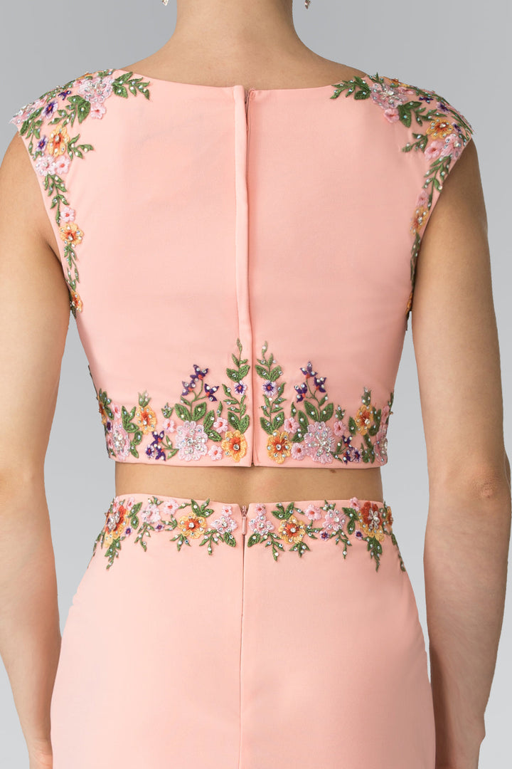 wo-Piece Embroidered Pencil Skirt Dress-2