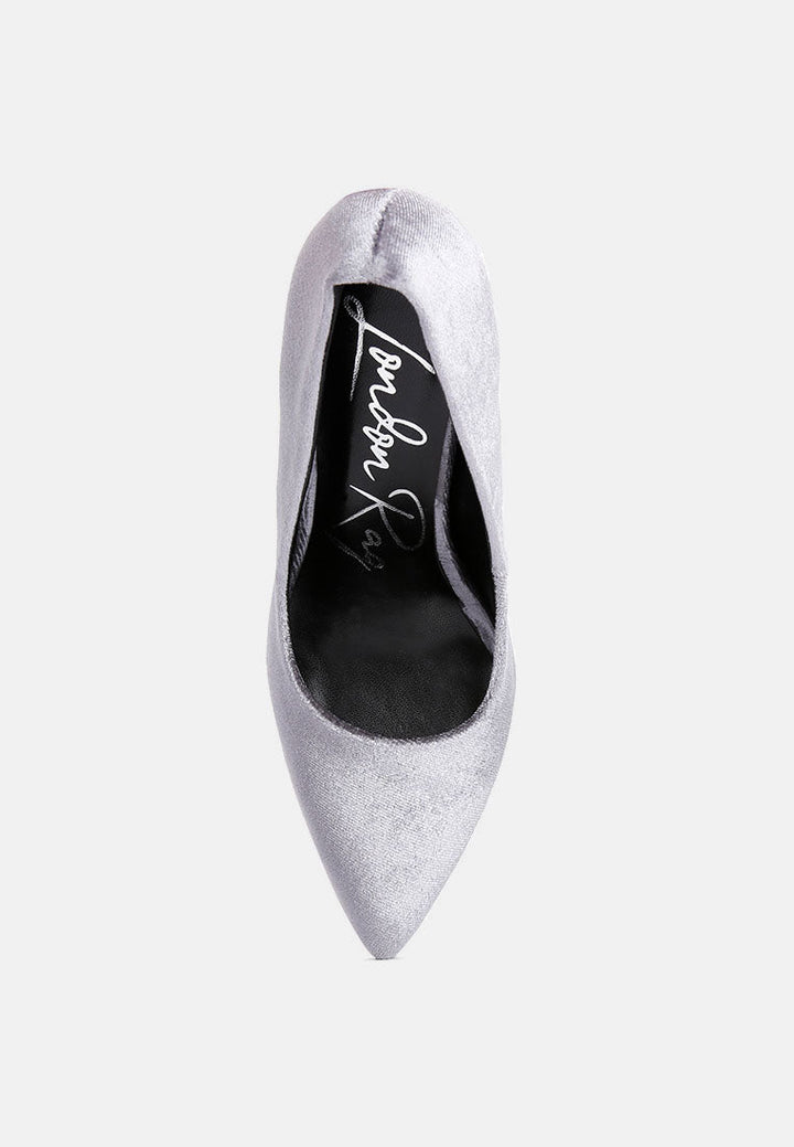 Janessa Velvet Stiletto Heel Pumps-3