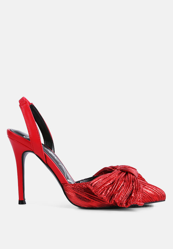 Kiki Bow Embellished Slingback Sandals-5