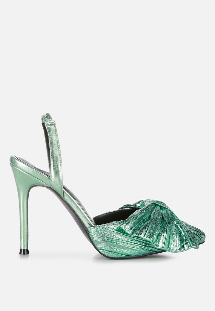 Kiki Bow Embellished Slingback Sandals-7