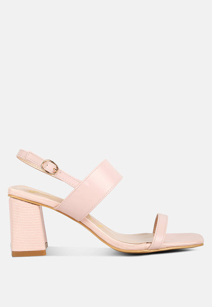 Kirk Elasticated Gussets Block Heel Sandals-7