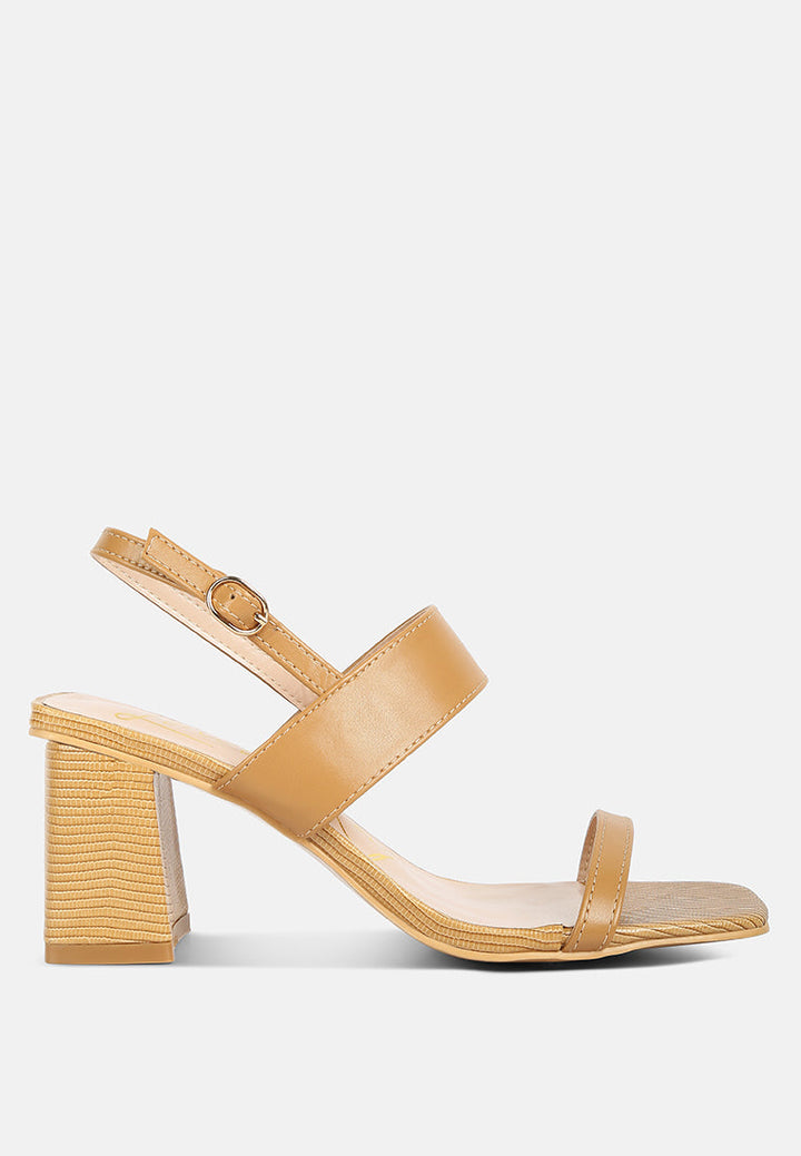 Kirk Elasticated Gussets Block Heel Sandals-6
