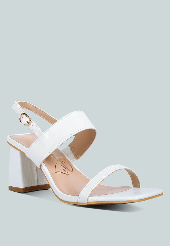 Kirk Elasticated Gussets Block Heel Sandals-1