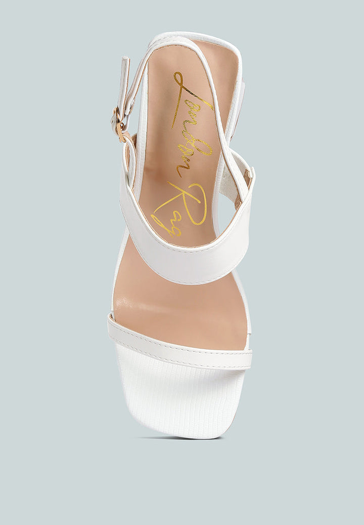 Kirk Elasticated Gussets Block Heel Sandals-3