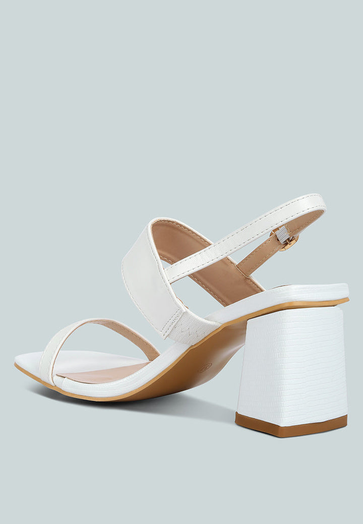 Kirk Elasticated Gussets Block Heel Sandals-2