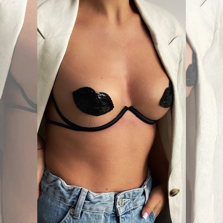 Invisible Mesh Demi Cup Bra Kinga Lou Kiss Me-2