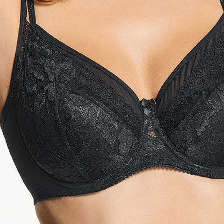 Lace Overlay Plunge Bra Kostar Lacy Love-3