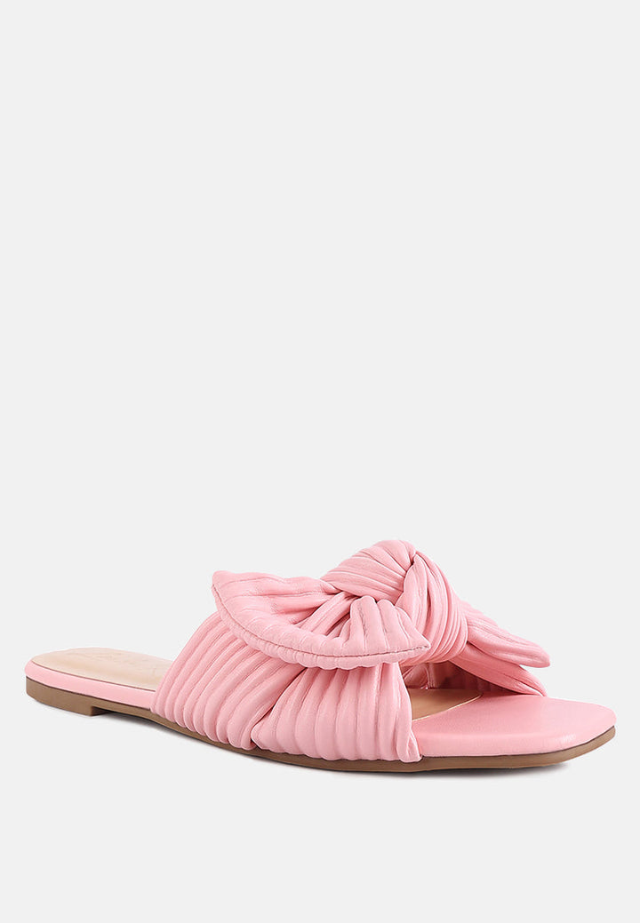 Little Jane Textured Bow Slider Flats-1