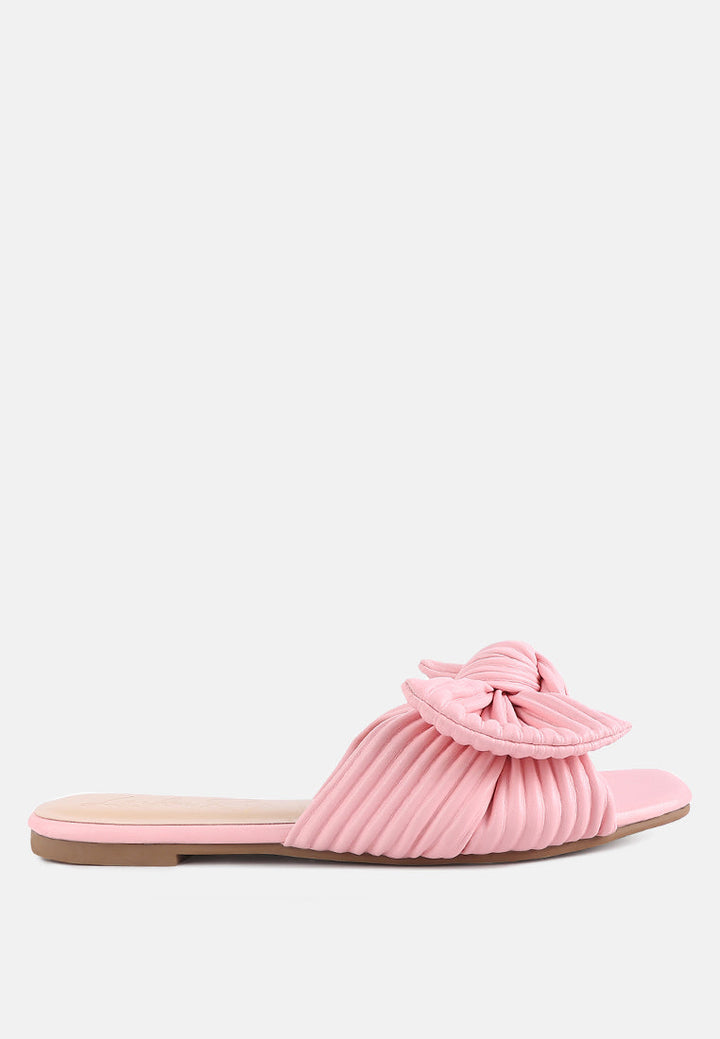 Little Jane Textured Bow Slider Flats-0