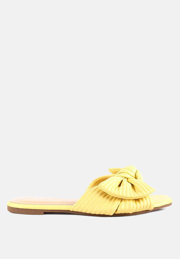 Little Jane Textured Bow Slider Flats-5