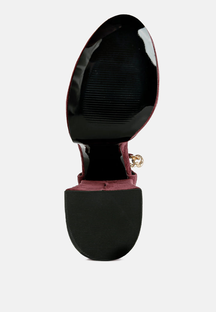 Lucky Me Block Platform Sandal With Metal Chain-4