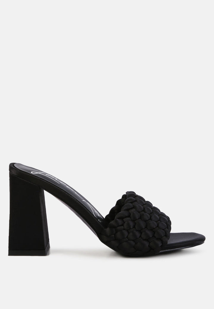 Lust Look Braided Satin Block Sandals-6