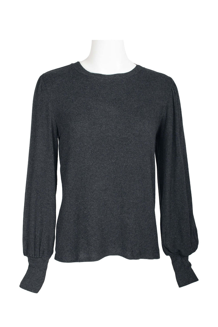 Catherine Malandrino Crew Neck Long Sleeve Elastic Cuff’s Solid Knit Top-5